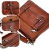 image:imageIswee Soft Leather Crossbody Bags for Women Shoulder Handbags Multi Pocket Travel Purse with Adjustable Strap Medium SizeBrown
