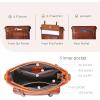 image:imageIswee Soft Leather Crossbody Bags for Women Shoulder Handbags Multi Pocket Travel Purse with Adjustable Strap Medium SizeBrown