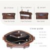 image:imageIswee Soft Leather Crossbody Bags for Women Shoulder Handbags Multi Pocket Travel Purse with Adjustable Strap Medium SizeCoffee