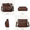 image:imageIswee Soft Leather Crossbody Bags for Women Shoulder Handbags Multi Pocket Travel Purse with Adjustable Strap Medium SizeCoffee