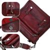 image:imageIswee Soft Leather Crossbody Bags for Women Shoulder Handbags Multi Pocket Travel Purse with Adjustable Strap Medium SizeWine