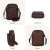 image:imageIswee Vintage Genuine Leather Crossbody Bag for Women Shoulder Handbags Small Travel Phone Purse RFID with Adjustable StrapCoffee