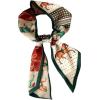 image:imageIswee Womens Genuine Leather Handbag Fashion Shoulder Bags and Silk Scarf Bag Decor Purse Scarf