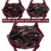 image:imageIswee Womens Genuine Leather Handbag Fashion Shoulder Bags and Silk Scarf Bag Decor Purse Scarf