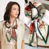 image:imageIswee Womens Genuine Leather Handbag Fashion Shoulder Bags and Silk Scarf Bag Decor Purse Scarf