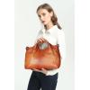 image:imageIswee Womens Genuine Leather Handbags Tote Bag Shoulder Bag Top Handle Satchel Designer Ladies Purse Hobo Crossbody Bags
