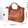 image:imageIswee Womens Genuine Leather Handbags Tote Bag Shoulder Bag Top Handle Satchel Designer Ladies Purse Hobo Crossbody Bags