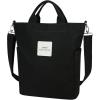 image:imageIswee Canvas Tote Bag for Women Casual Shoulder Work Bag Crossbody Top Handle Bag Shopping Handbags for Women Black