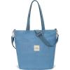 image:imageIswee Canvas Tote Bag with Zipper Multi Pockets Tote Purse for Women Fashion Crossbody Tote Shoulder Bag Handbag Everyday BagBlue
