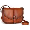 image:imageIswee Genuine Leather Crossbody Bag for Women Lightweight Medium Shoulder Purse with Adjustable Strap Travel Satchel Handbags  Leather Designer Purse Medium Size TravelBrown