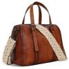 image:imageIswee Leather Crossbody Bag for Women Medium Top Handle Shoulder Purse with Boho Guitar Strap
