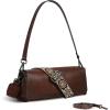 image:imageIswee Leather Purses for Women Crossbody Bag Vintage Flap Saddle Purse Zipper Womens Shoulder Handbags with 3 StrapsCoffee