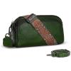 image:imageIswee Leather Purses for Women Small Cossbody Bags Multi Pockets Shoulder Purse Vintage Satchel Bag Daily Travel PursesGreen