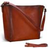 image:imageIswee Leather Purses for Women Tote Bag Designer Crossbody Bag Womens Shoulder Handbag Satchel Medium Work PursesBright Brown