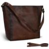 image:imageIswee Leather Purses for Women Tote Bag Designer Crossbody Bag Womens Shoulder Handbag Satchel Medium Work PursesCoffee