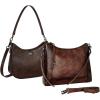 image:imageIswee Leather Shoulder Bag for Women Stylish Crossbody Purse with Multi Pockets Work Travel Bag