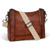 image:imageIswee Retro Leather Shoulder Purse Womens Crossbody Handbags with Replacement Cross Body Long Shoulder Strap