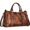 image:imageIswee Satchel Bags for Women Genuine Shoulder Bag Leather Handbags Hobo Crossbody Bags Vintage Purse Tote BagI19004coffee