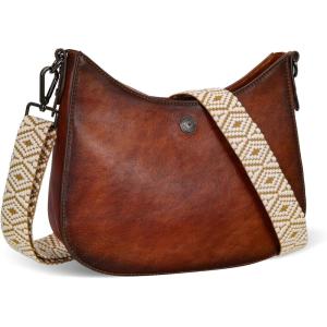 image:imageIswee Brown Shoulder Bag Vintage Crossbody Purses for Women Versatile Handbag with Extra Boho Shoulder Strap