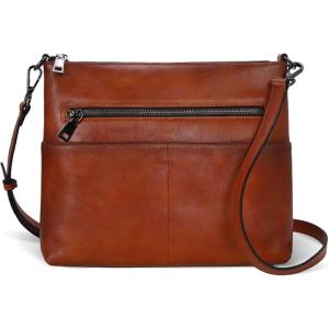 image:imageIswee Crossbody Bag for Women Leather Purses Fashion Designer HandbagsLarge Brown