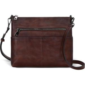 image:imageIswee Crossbody Bag for Women Leather Purses Fashion Designer HandbagsLarge Coffee