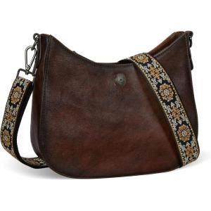 image:imageIswee Genuine Leather Crossbody Bag Ladies Handbags for Everyday Purse Straps Wide Shoulder Strap