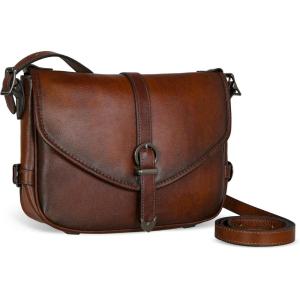 image:imageIswee Genuine Leather Crossbody Bag for Women Lightweight Medium Shoulder Purse with Adjustable Strap Travel Satchel Handbags  Leather Designer Purse Medium Size TravelCoffee
