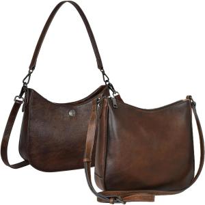 image:imageIswee Genuine Leather Crossbody Bags for Women Vintage Purse Womens Shoulder Handbags