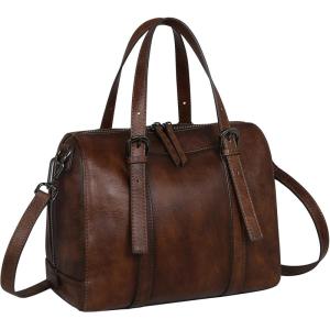 image:imageIswee Genuine Leather Purses for Women Designer Hobo Crossbody Bag Satchel Handbags Top Handle Purses for TravelCoffee