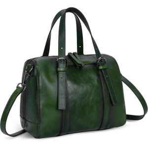 image:imageIswee Genuine Leather Purses for Women Designer Hobo Crossbody Bag Satchel Handbags Top Handle Purses for TravelGreen