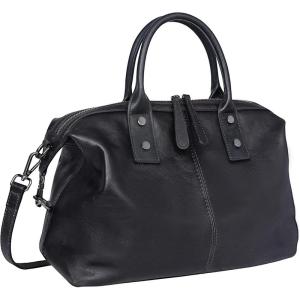 image:imageIswee Genuine Leather Satchel Tote Bag Top Handle Handbag Designer Shoulder Bag Large Capacity Cross Body BagBlack