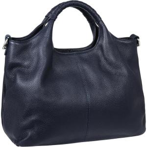 image:imageIswee Genuine Leather Top Handle Purse Satchel Bag Designer Shoulder Bag Tote Ladies Crossbody Bag for WomenNavy Blue