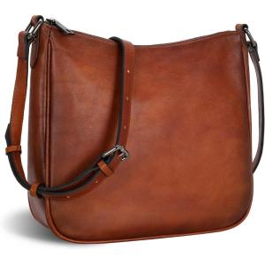 image:imageIswee Leather Crossbody Bag for Women Purses and Handbags Adjustable Shoulder Purse Pocketbooks Travel Hobo Work Tote DailyBrown