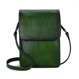 image:imageIswee Leather Crossbody Bags for Women RFID Blocking Cell Phone Purse Small AntiTheft Zippered with Card slotsGreen