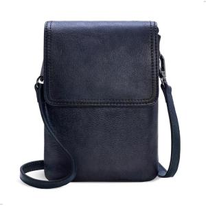 image:imageIswee Leather Crossbody Bags for Women RFID Blocking Cell Phone Purse Small AntiTheft Zippered with Card slotsNavy Blue