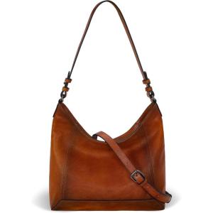 image:imageIswee Leather Crossbody Bags for Women Shoulder Handbag Genuine Purse and handbag Medium Size hobo Shoulder SatchelBrown