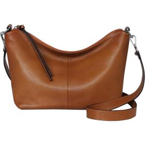 image:imageIswee Leather Handbags for Women Crossbody Purse Designer Everyday Shoulder Bag Satchel Small Tote BagSorrel