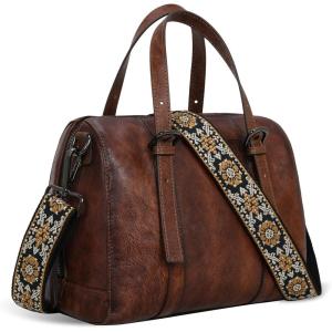 image:imageIswee Leather Purses Shoulder Bag for Women Designer Crossbody Handbags with A Wide Guitar Strap for Replacement