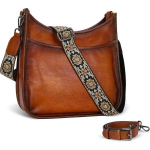 image:imageIswee Leather Purses for Women Shoulder Handbags Travel Crossbody Bags with Multi Pockets Casual Hobo Bag