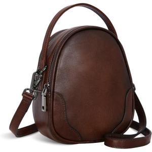 image:imageIswee Small Crossbody Bags for Women Travel Leather Shoulder Bag Mini Purses and Handbags Designer Satchel Ladies Hand BagCoffee