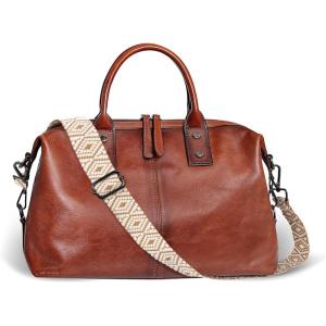 image:imageIswee Vintage Satchel Purse Crossbody Bags for Women Satchel Purse Work Tote with Wider Strap Adjustable