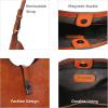 image:imageIswee Leather Shoulder Bag Designer Crossbody Bags for Women Crescent Purse Hobo Handbags Everyday PurseBrown