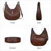 image:imageIswee Leather Shoulder Bag Designer Crossbody Bags for Women Crescent Purse Hobo Handbags Everyday PurseCoffee