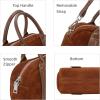 image:imageIswee Suede Bag Designer Crossbody Bags for Women Small Shoulder Purse Ladies Handbags Travel Work BagBrown