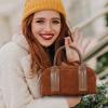 image:imageIswee Suede Bag Designer Crossbody Bags for Women Small Shoulder Purse Ladies Handbags Travel Work BagBrown