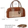 image:imageIswee Suede Bag Designer Crossbody Bags for Women Small Shoulder Purse Ladies Handbags Travel Work BagBrown