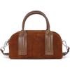 image:imageIswee Suede Bag Designer Crossbody Bags for Women Small Shoulder Purse Ladies Handbags Travel Work BagBrown