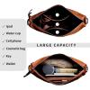 image:imageIswee Soft Leather Handbags for Women Purses Brown Shoulder Bags Cross Body Bag Satchel Tote Travel Bag Hobo Sorrel
