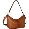 image:imageIswee Soft Leather Handbags for Women Purses Brown Shoulder Bags Cross Body Bag Satchel Tote Travel Bag Hobo Sorrel