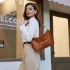 image:imageIswee Soft Leather Handbags for Women Purses Brown Shoulder Bags Cross Body Bag Satchel Tote Travel Bag Hobo Sorrel